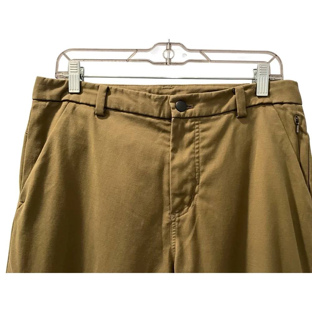 Lululemon ABC 5 Pocket Army Green Size 32 Men's Casual Pants Cotton Blend Zip